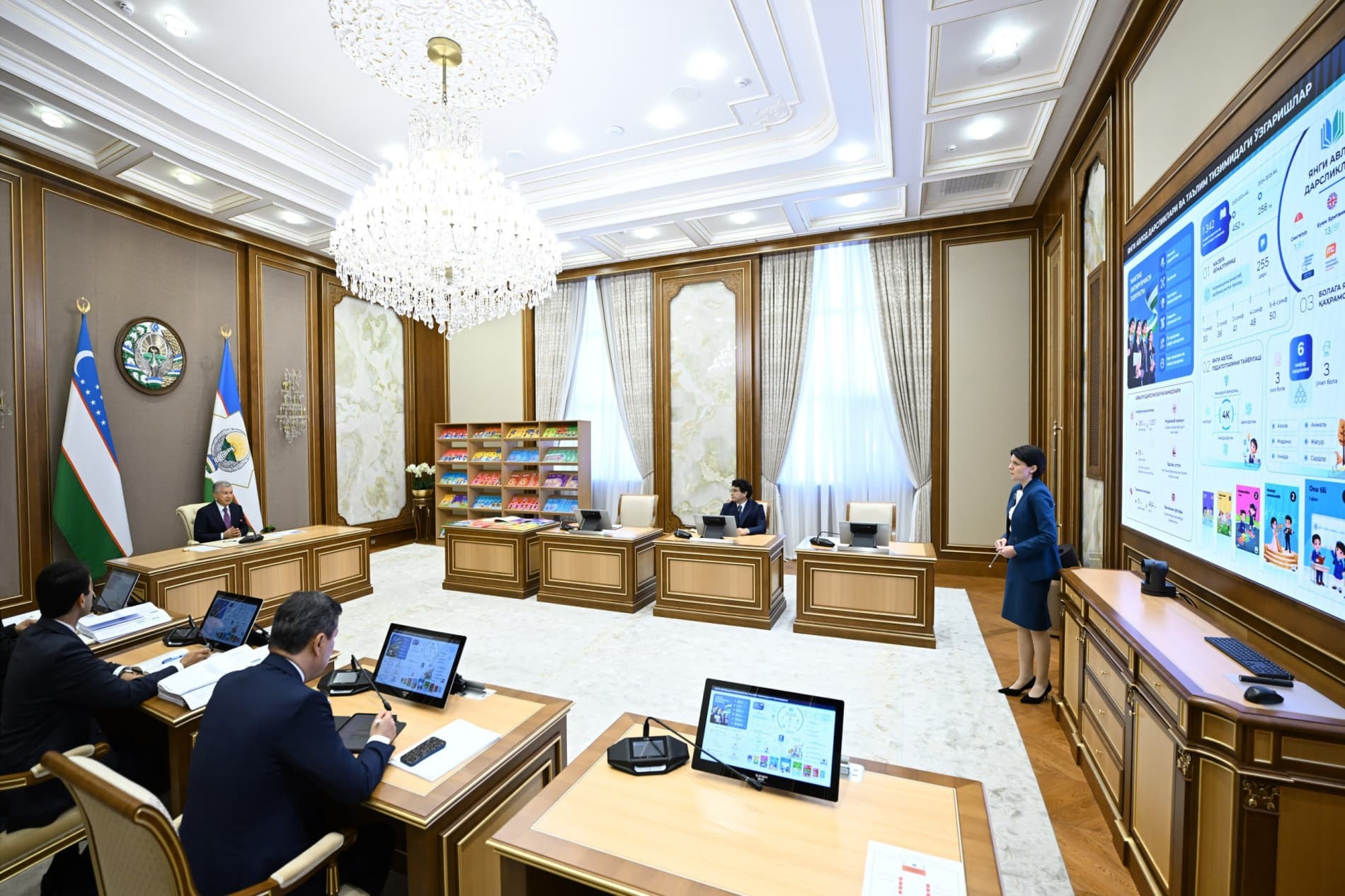 President reviews further measures to reform school and higher education